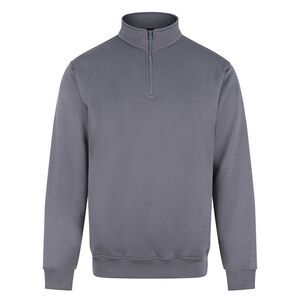 PRO RTX Mens Quarter Zip Sweatshirt / Solid Grey